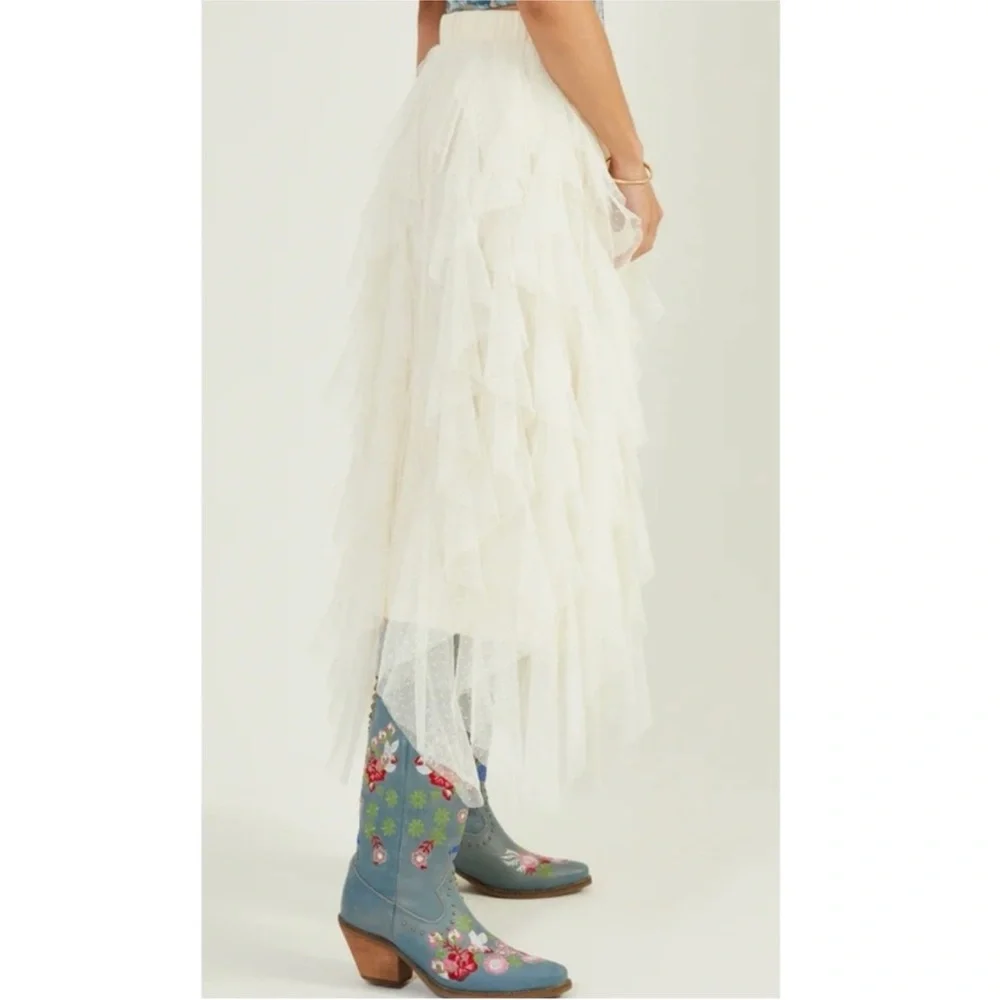 NWOT Alter’d State Nia Tulle Waterfall Skirt - sz L - Picture 4 of 9